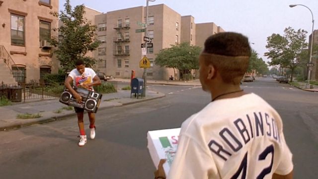Nike Air Revolution sneakers worn by Radio Raheem (Bill Nunn) as seen in Do The Right Thing
