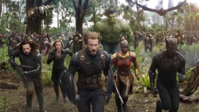 The costume of Bucky Barnes (Sebastian Stan) in Avengers : Infinity War