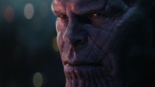 La pro­thèse en latex de Tha­nos (Josh Bro­lin) dans Aven­gers : In­fi­nity War