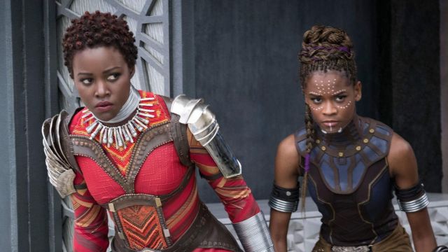 The blue collar Shuri (Letitia Wright) in Black Panther