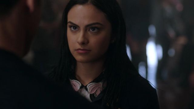 The top-collar-embroidered Miu Miu Veronica Lodge (Camila Mendes) in Riverdale S02E16