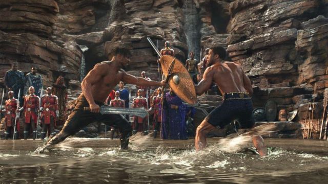 The replica of the sword of Erik Killmonger (Michael B. Jordan) in a Black Panther