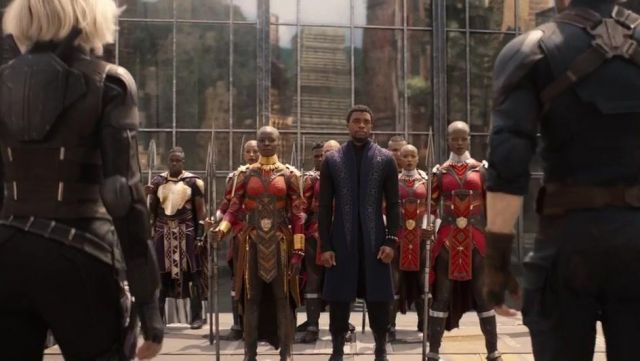 The replica of the lance of the guards, the Dora Milaje in Avengers : Infinity War