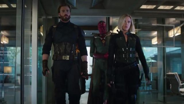 The costume of Black Widow (Scarlett Johansson) in Avengers : Infinity War