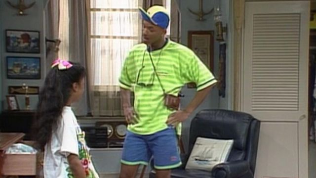 Striped tee shirt worn by William (Will Smith) as seen in The Fresh Prince of Bel-Air S01E01