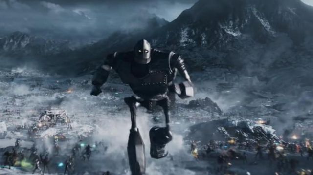 The replica of the Iron Giant from Ready Player One