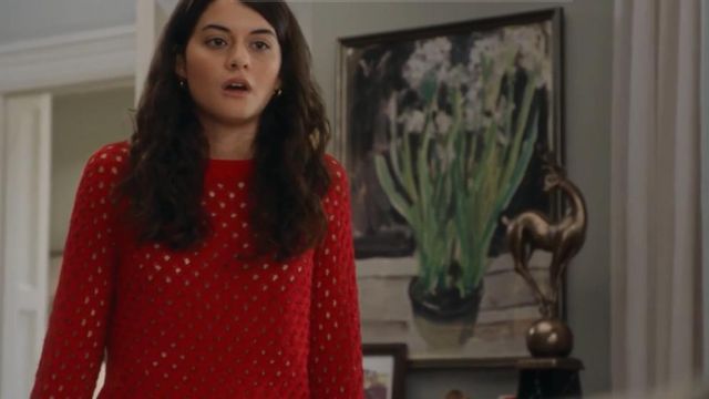 Sabrina Pemberton (Sofia Black d'Elia) pull-over rouge de Zara comme on le voit dans Le Mick 2x19