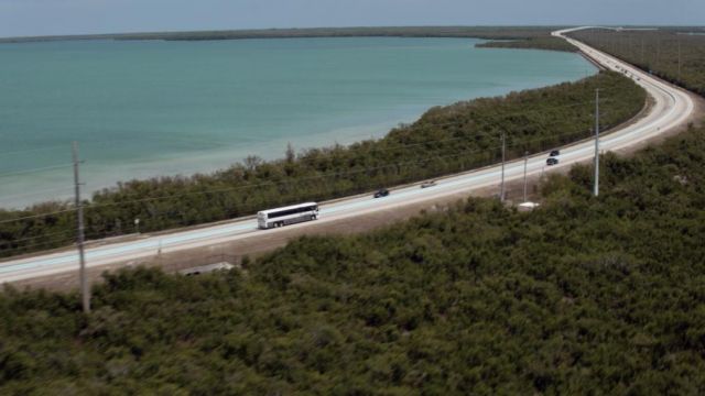 Highway Overseas Highway, which crosses the Florida Keys, in Bloodline S01E01
