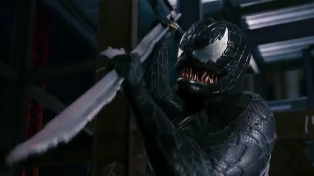 The Venom costume worn by Eddie Brock (Tom Hardy) in the movie Venom |  Spotern