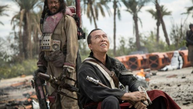 The replica of the stick Chirrut Imwe (Donnie Yen) in Rogue One: A Star Wars Story