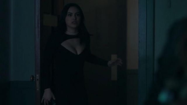 Black Jumpsuit with lace corset worn by Veronica Lodge (Camila Mendes) in Riverdale S02E17