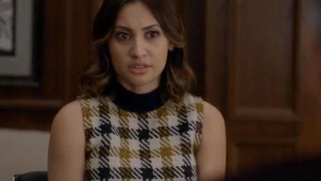 The top plaid mustard Ana Torres (Francia Raisa) in Grown-ish S01E11 ...