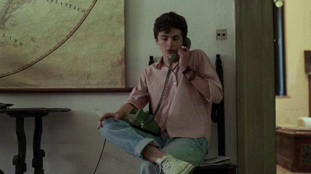 Stripped shirt worn by Elio Perlman (Timothée Chalamet) as seen in Call Me By Your Name