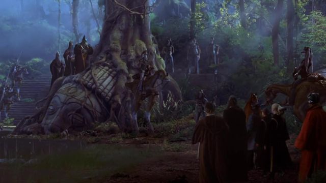 Whippendell Wood in UK as The forest of Naboo as seen in Star Wars: Episode I - The Phantom Menace