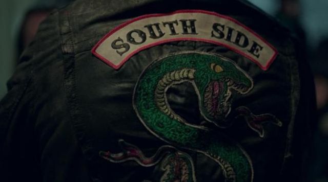 The leather jacket worn by Jughead (Cole Sprouse) in Riverdale, Season 1 Episode 13