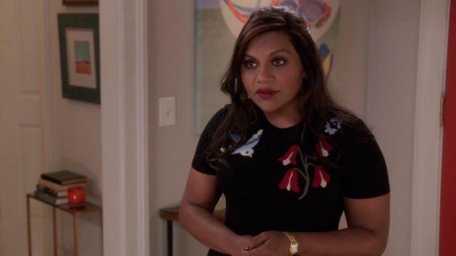 The dress Red Valentino black Dr. Mindy Lahiri (Mindy Kaling) in The Mindy Project