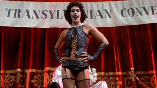 The replica of the costume of Dr. Frank-N-Furter (Tim Curry) in The Rocky Horror Picture Show