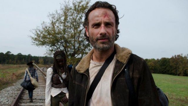 The jacket collar fleeced of Rick Grimes in The Walking Dead