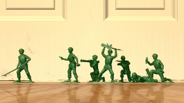 Les petits soldats verts dans Toy Story