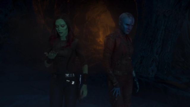 Le pantalon en cuir de Gamora (Zoe Saldana) dans Les Gardiens de la Galaxie Volume 2