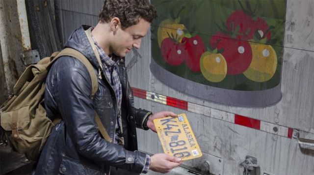 The jacket of Aaron (Ross Marquand) in The Walking Dead