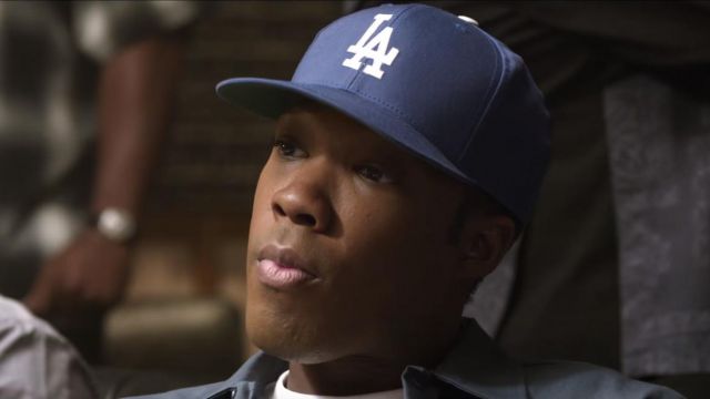 The blue cap of the L.A. Dodgers worn by Dr. Dre (Corey Hawkins) in the movie Straight Outta Compton
