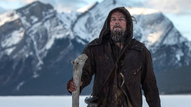 The brown jacket of Hugh Glass (Leonardo DiCaprio) in The Revenant
