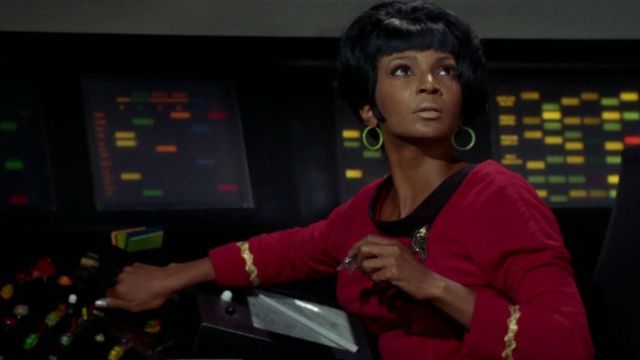 The red tunic Starfleet of Uhura (Nichelle Nichols) from Star Trek