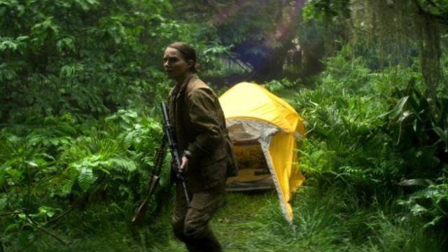 The yellow tent Macpac Lena (Natalie Portman) in Annihilation