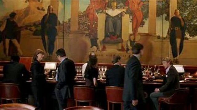 Le tableau Old King Cole de Maxfield Parrish au bar de l'hôtel St. Regis de New York dans Le diable s'habille en Prada