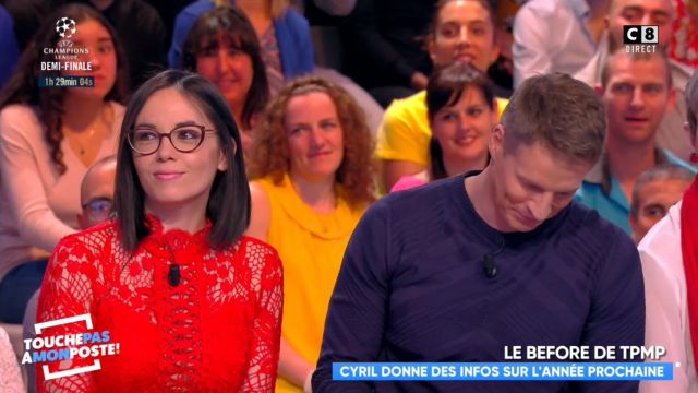 The red dress of Agatha Auproux in #TPMP't Touch my post of the 02/05/2018