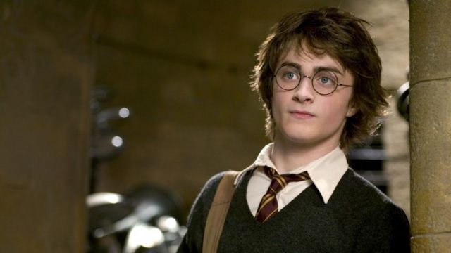 The round glasses of Harry Potter (Daniel Radcliffe) in Harry Potter and the goblet of fire