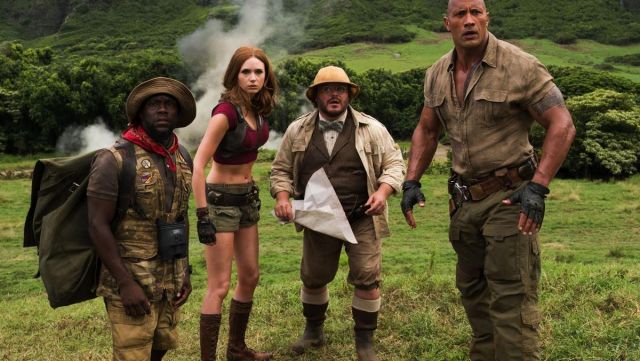 Burgundy top and kakhi short worn by Ruby Roundhouse (Karen Gillan) as seen in Jumanji: Welcome to the Jungle