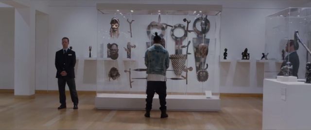 The trousers of Erik killmonger (Michael B. Jordan) in a Black Panther