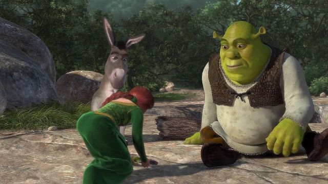 La peluche parlante de Shrek dans le film d'animation Shrek