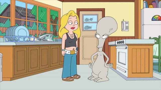 The suit of Roger the alien in the animated series American dad! S12E01