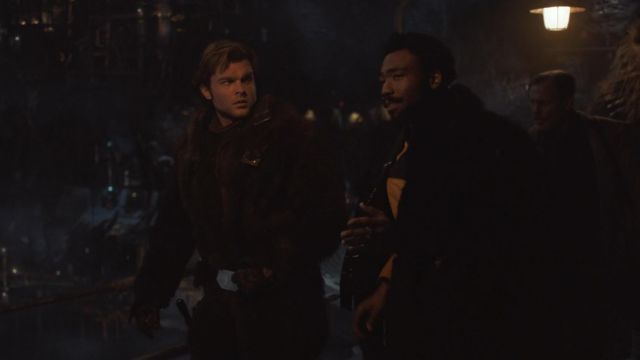 Black Fur worn by Lando Calrissian (Donald Glover) as seen in Solo: A Star Wars Story