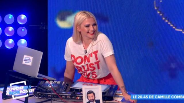 The pants coral Kelly Vedovelli in #TPMP't Touch my post of the 07/05/2018