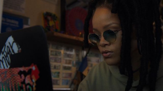 Ray-Ban hexagonal sunglasses worn by Nine Ball (Rihanna) as seen in Ocean's 8