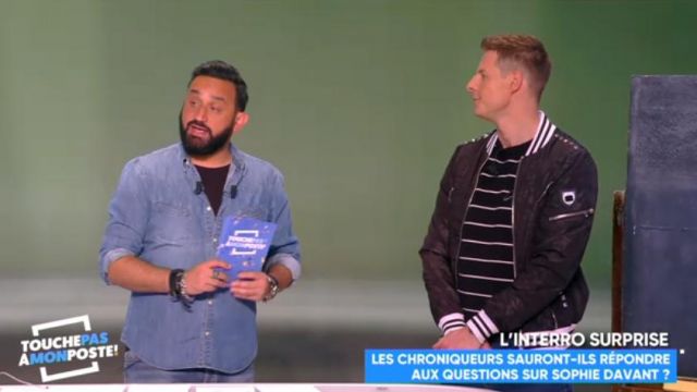 Jacket bomber black nails Matthew Delormeau in #TPMP't Touch my post of the 15/05/2018