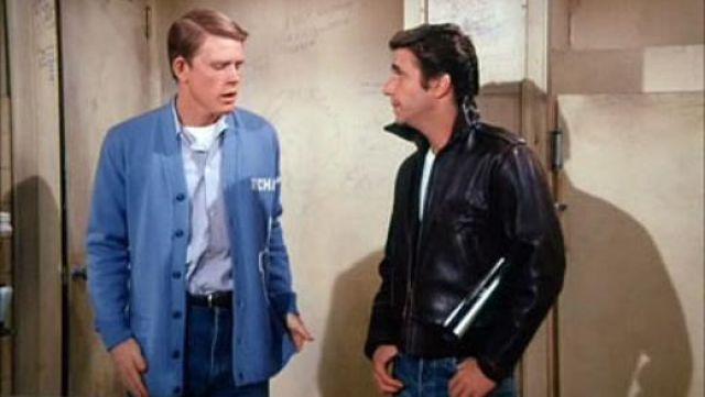 Leather Jacket worn by Fonzy (Henry Winkler) as seen in Happy Days S02E22