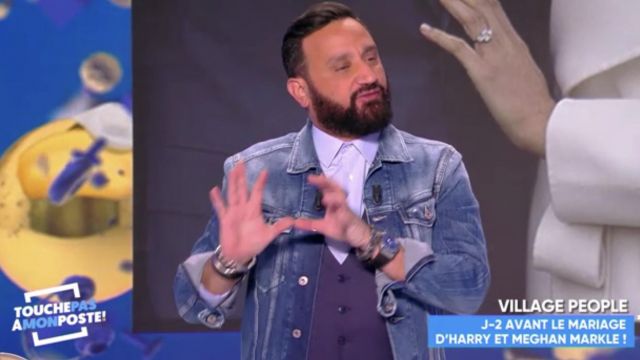 The jean jacket worn by Cyril Hanouna in Touche pas à my post of 17 may 2018
