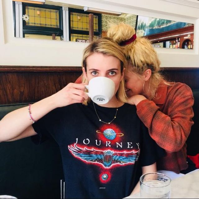 1980 Journey Band vintage concert tee shirt worn by Emma Roberts on Instagram