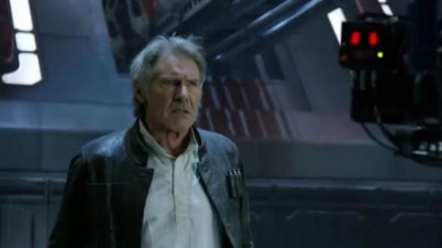 Veste en cuir portés par Han Solo (Harrison Ford) comme on le voit dans Star wars VII: The Force s'Éveille