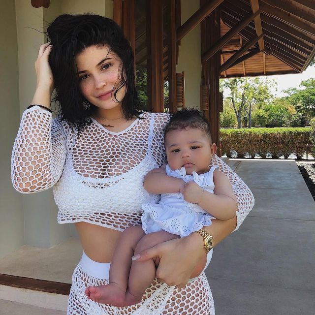 White swimsuit worn by Kylie Jenner on a fan's instagram