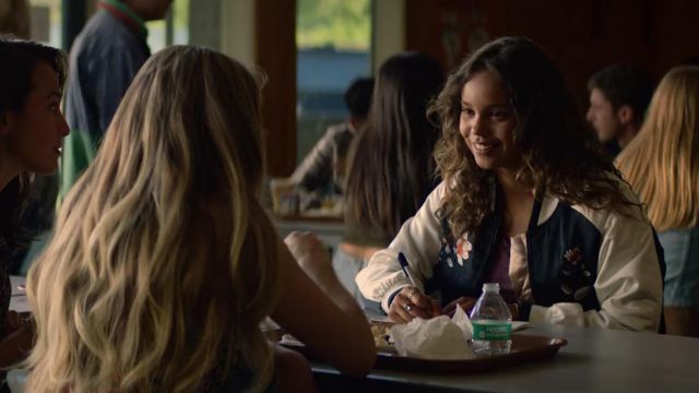 Elisabeth and James Willa Reversible Embroidered Bomber Jacket worn by Jessica Davis (Alisha Boe) seen in 13 reasons why S02E03