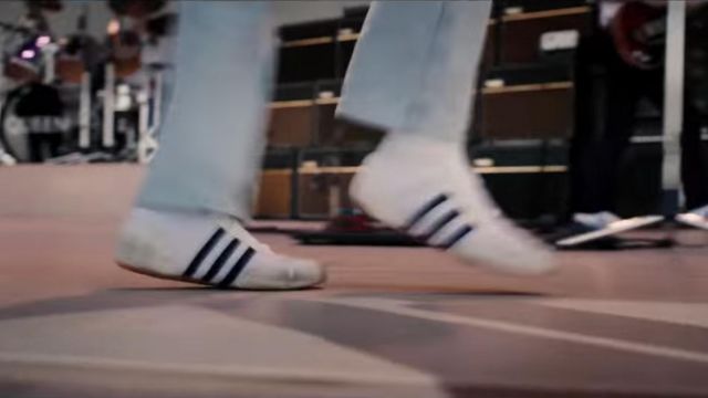 Vintage Adidas sneakers worn by Freddie Mercury (Rami Malek) in the movie Bohemian Rhapsody