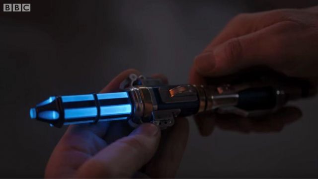 The replica of the sonic screwdriver of the 12th Doctor (Peter Capaldi) in Doctor Who S09E12