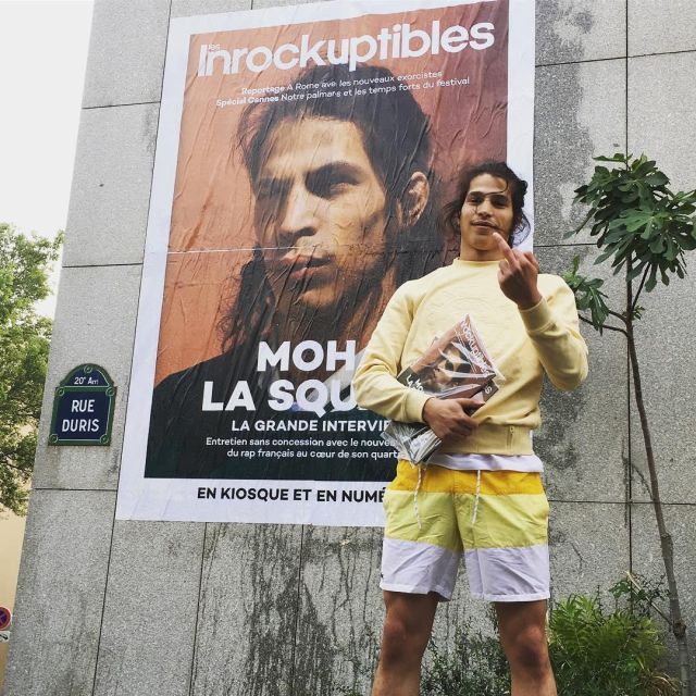 Le sweatshirt Supreme X Lacoste Pique Crewneck (Light Yellow) de Moha La squale sur son poste Instagram issu de la première collaboration 2017