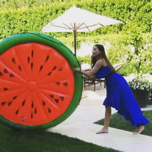 The big watermelon pool float seen on Sofia Vergara Instagram account